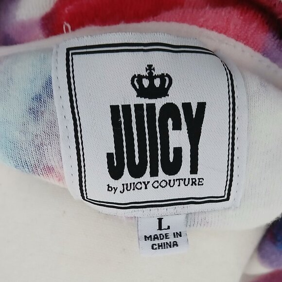 Juicy Couture Y2K Terrycloth Zip Up All Over Floral Jacket Size Large - Picture 6 of 8